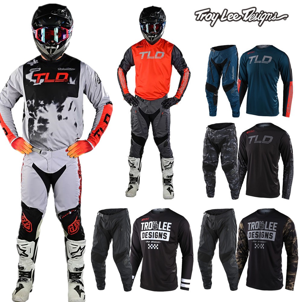 ชุดเกียร์รถแข่งวิบาก TLD สีฟ้า สําหรับรถจักรยานเสือภูเขา MTB MX ATV 2025