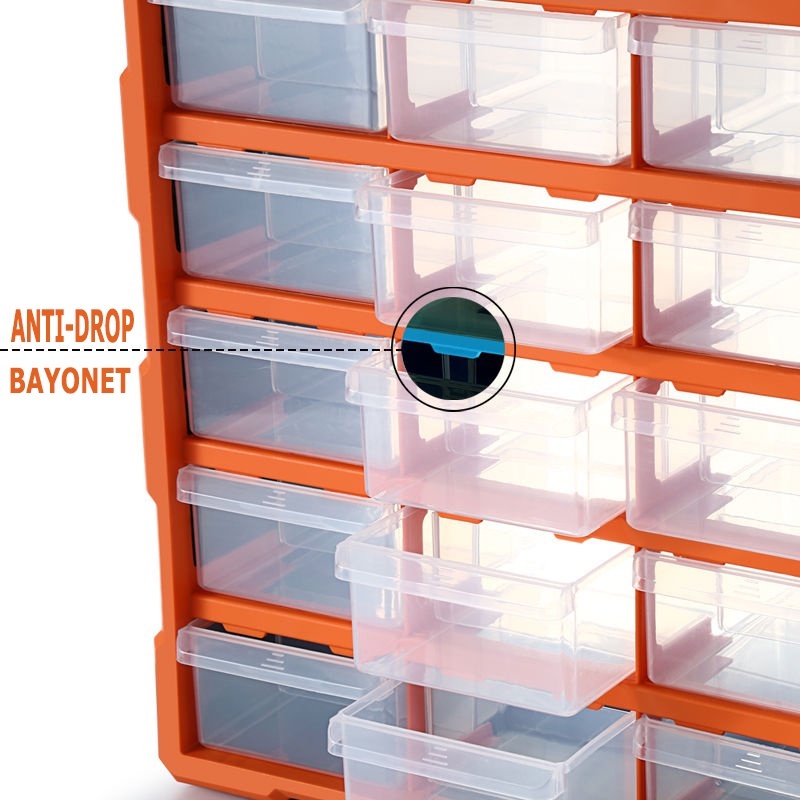 กล่องเครื่องมือ กล่องเก็บชิ้นส่วนพลาสติก กล่องฮาร์ดแวร์หลายช่อง - รูปที่ 4