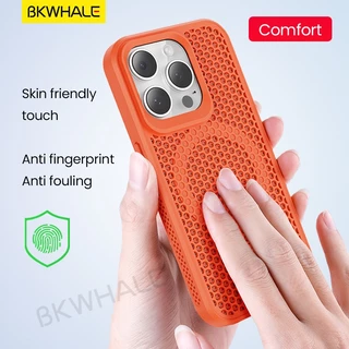 BKWHALE Cooling เคสโทรศัพท์แม่เหล็กสําหรับ iPhone 17 Pro Max 16 Pro Max 15 Pro Max 14 Pro Max 13 Pro Max 12 Pro Max 11 Pro Max 16 Plus Anti fall ฝาหลัง Soft Case