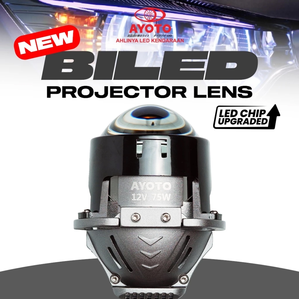 Ayoto 2.5 INCH BILED 3C เลนส์โปรเจคเตอร์ไฟหน้าแบบกําหนดเองสําหรับสกู๊ตเตอร์รถจักรยานยนต์ 12V