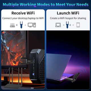 COMFAST AX5400 ตัวรับสัญญาณ WiFi ไร้สาย USB 6 USB 3.0 gaming free driver RTL8832CU WPA3 สําหรับ Win10/11 CF-972AX