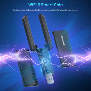 COMFAST AX5400 ตัวรับสัญญาณ WiFi ไร้สาย USB 6 USB 3.0 gaming free driver RTL8832CU WPA3 สําหรับ Win10/11 CF-972AX