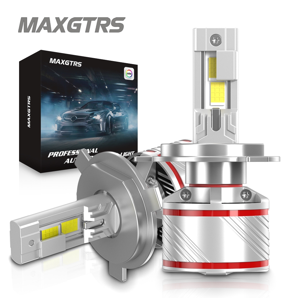 Maxgtrs 2 ชิ้น Super Bright 48000LM 300 วัตต์ H8 H11 H4 LED 7545 CSP ชิปไฟหน้ารถหลอดไฟ HB4 9006 H7 9005 HB3 LED HeadLamp 6500 พันสีขาว