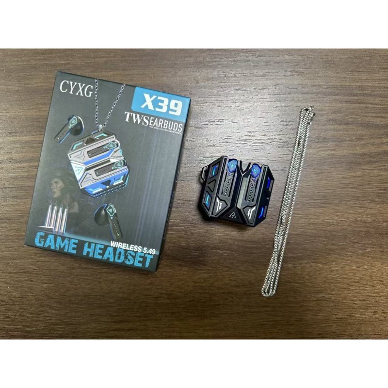 Esports หูฟังบลูทูธสําหรับเล่นเกมไร้สาย X39 in ear latency ต่ําสไตล์เมชาเย็นสองโหมด