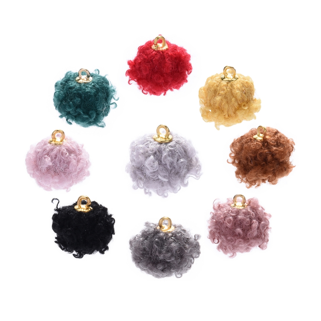 10 ชิ้น 15 * 15 มม. จำลองลูกแกะขนจี้สำหรับต่างหูสตั๊ด diy อุปกรณ์เครื่องประดับ