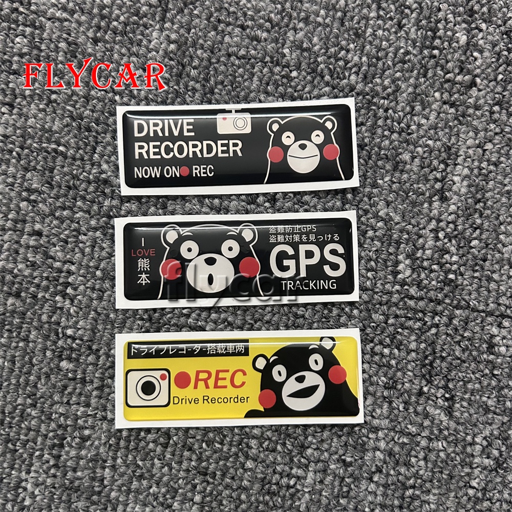 1 ชิ้น 3D Kumamon สติกเกอร์ GPS สีแดงคริสตัลกาวอ่อนรถสติกเกอร์กราฟิก JDM Racing Applique มอเตอร์รูปลอก