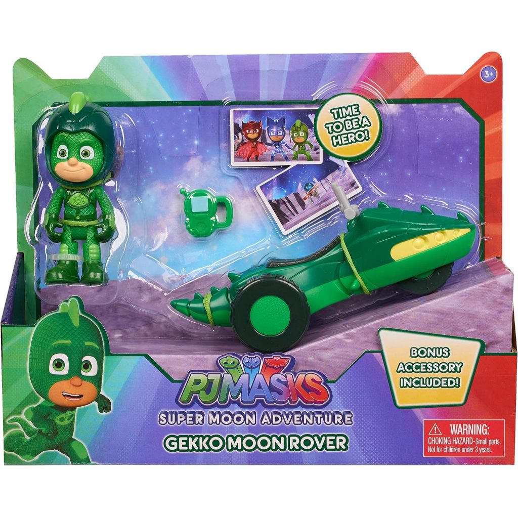 PJ Mask sหน้ากาก PJ Super Moon Adventure Space Rover, Gekko, ของเล่นเด็กสําหรับเด็กอายุ 3 ขึ้นโดย Ju
