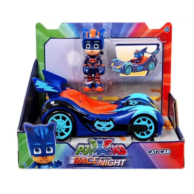 Disney Junior PJ Masks Race in the Night Cat-Car Cat-Car Chat Bolide Exclusive Vehicle & Figure