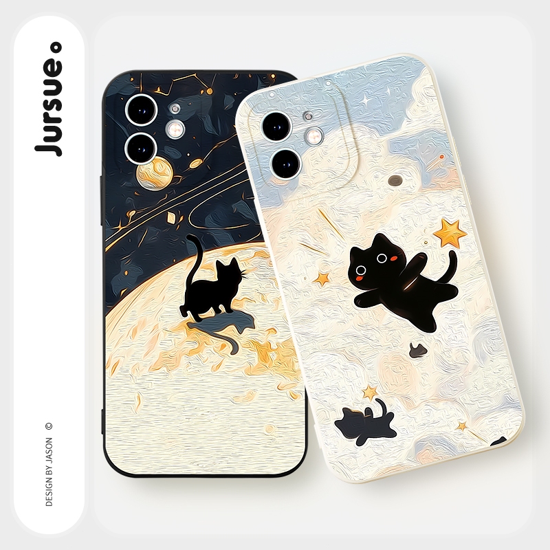 Jursue เคสคู่ เคสไอโฟน คู่รัก กันกระแทกซิลิโคนนุ่มการ์ตูนน่ารักตลก เคสโทรศัพท์ for iPhone 17 Air 16 15 14 13 12 11 Pro Max SE 2020 X XR XS 8 7 Plus พลัส YH417 - รูปที่ 4