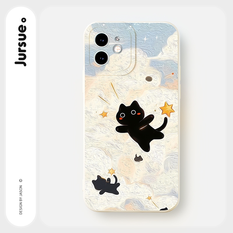 Jursue เคสคู่ เคสไอโฟน คู่รัก กันกระแทกซิลิโคนนุ่มการ์ตูนน่ารักตลก เคสโทรศัพท์ for iPhone 17 Air 16 15 14 13 12 11 Pro Max SE 2020 X XR XS 8 7 Plus พลัส YH417 - รูปที่ 2