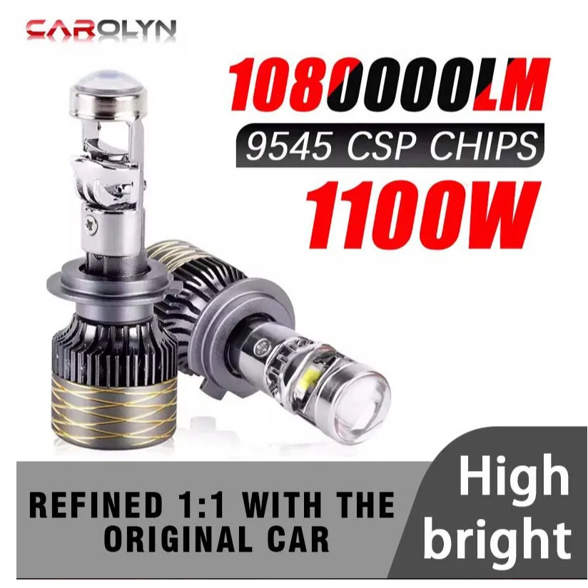 CAROLYN H7 LED Mini Projector เลนส์ H4 H11 9005 9006 ไฟหน้ารถรถจักรยานยนต์