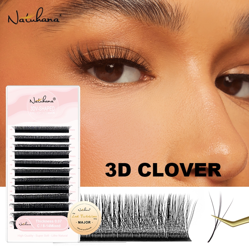 NATUHANA ขนตาปลอม รูปตัว W 3D สําหรับต่อขนตา ราคา ถูกที่สุด ดีลบีเคเค