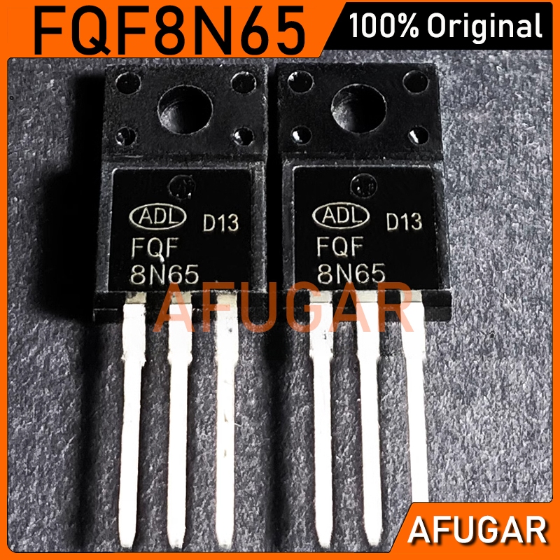 5pcs FQF8N65 TO-220F FQF 8N65 TO220F 8A/650V N-channel MOSFET ทรานซิสเตอร์ใหม่เดิม