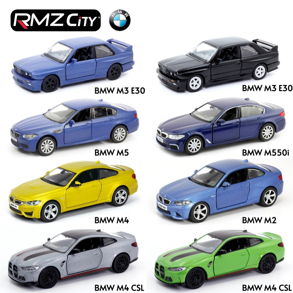 Rmz CITY 1/36 BMW Mpower M2 M3 M4 M5 จําลอง Die Cast รถรุ่น Diecast โลหะผสมโลหะ Miniature ดึงกลับคอลเลกชันของขวัญสําหรับชายเด็ก