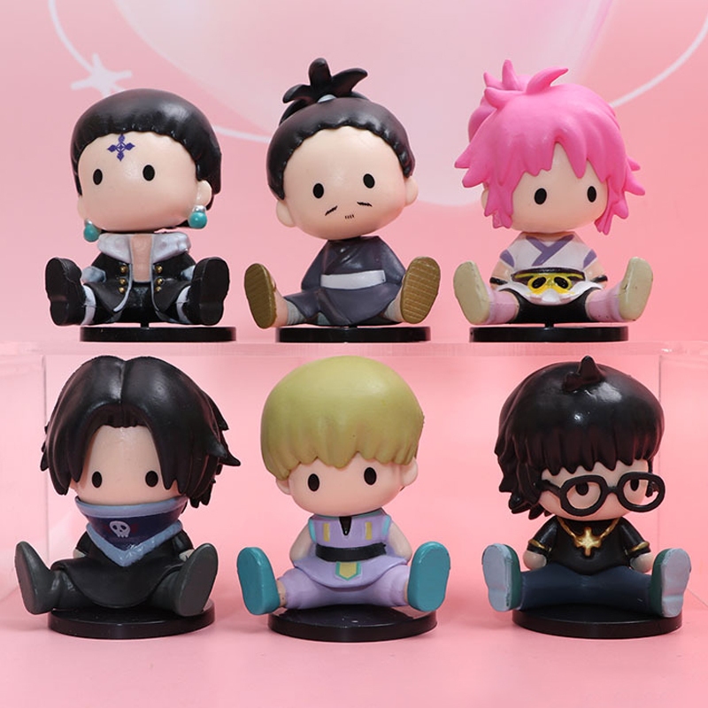 6 ชิ้น/เซ็ต 7-8 ซม.Hunter x Hunter อะนิเมะรูป Gon Freecss Kuroro Rushirufuru Kurapika รุ่น Q PVC ตัวเลขการกระทําตุ๊กตาของเล่น