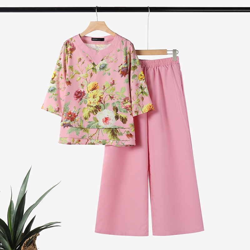 Zanzea ผู้หญิงเกาหลีลําลองพิมพ์กระเป๋าลาย Elasticized เข็มขัดเสื้อกางเกง — صورة 5