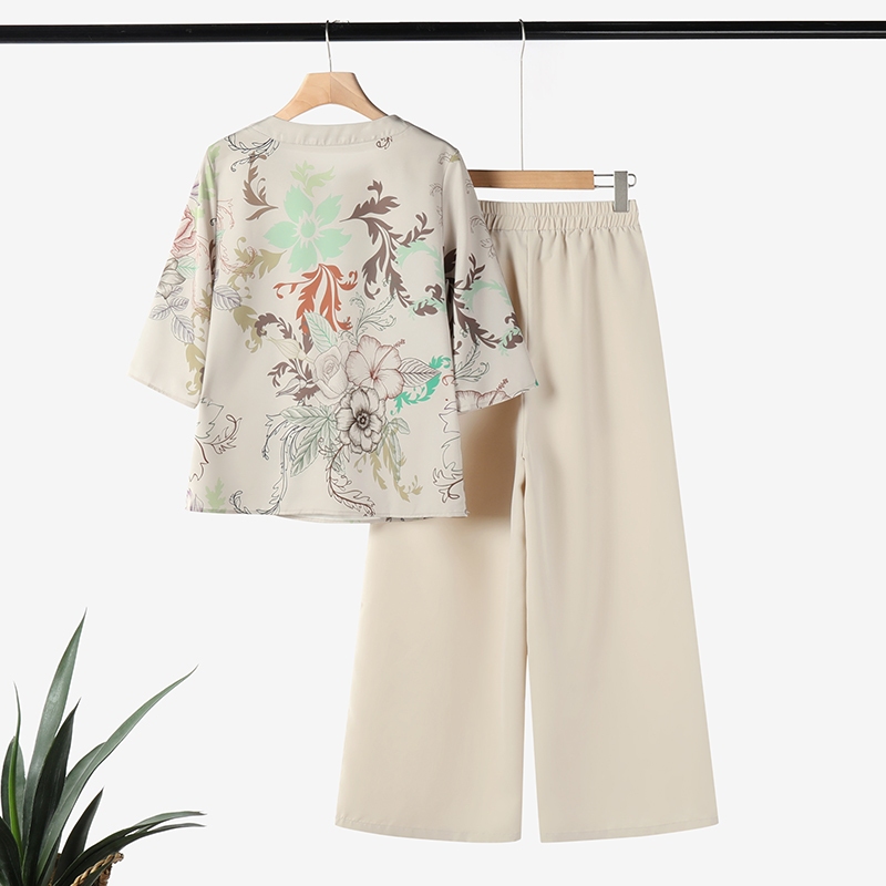 Zanzea ผู้หญิงเกาหลีลําลองพิมพ์กระเป๋าลาย Elasticized เข็มขัดเสื้อกางเกง — صورة 4