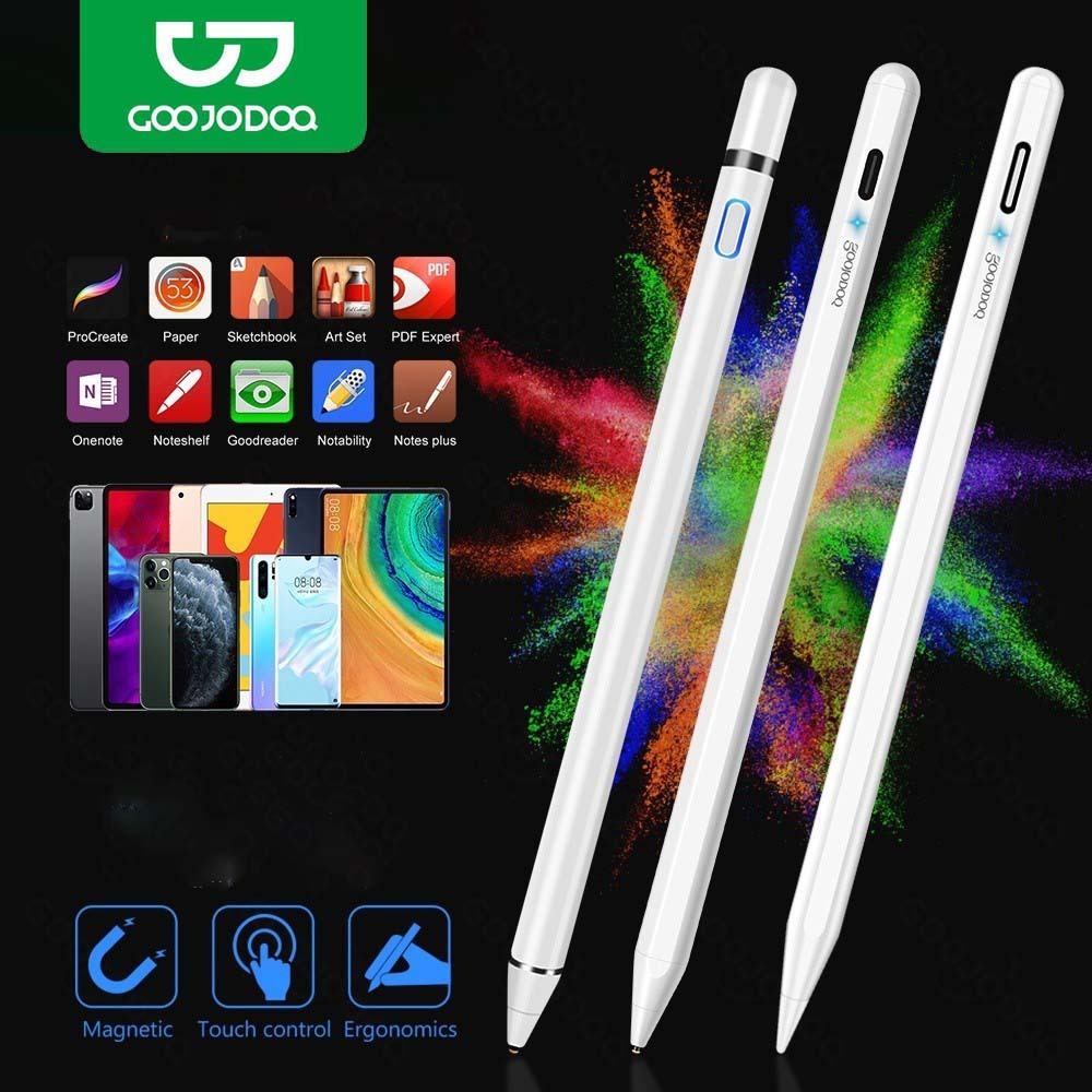 GOOJODOQ ปากกาสไตลัส สําหรับ Android Phone Active Stylus Capacitive Pencil สําหรับ