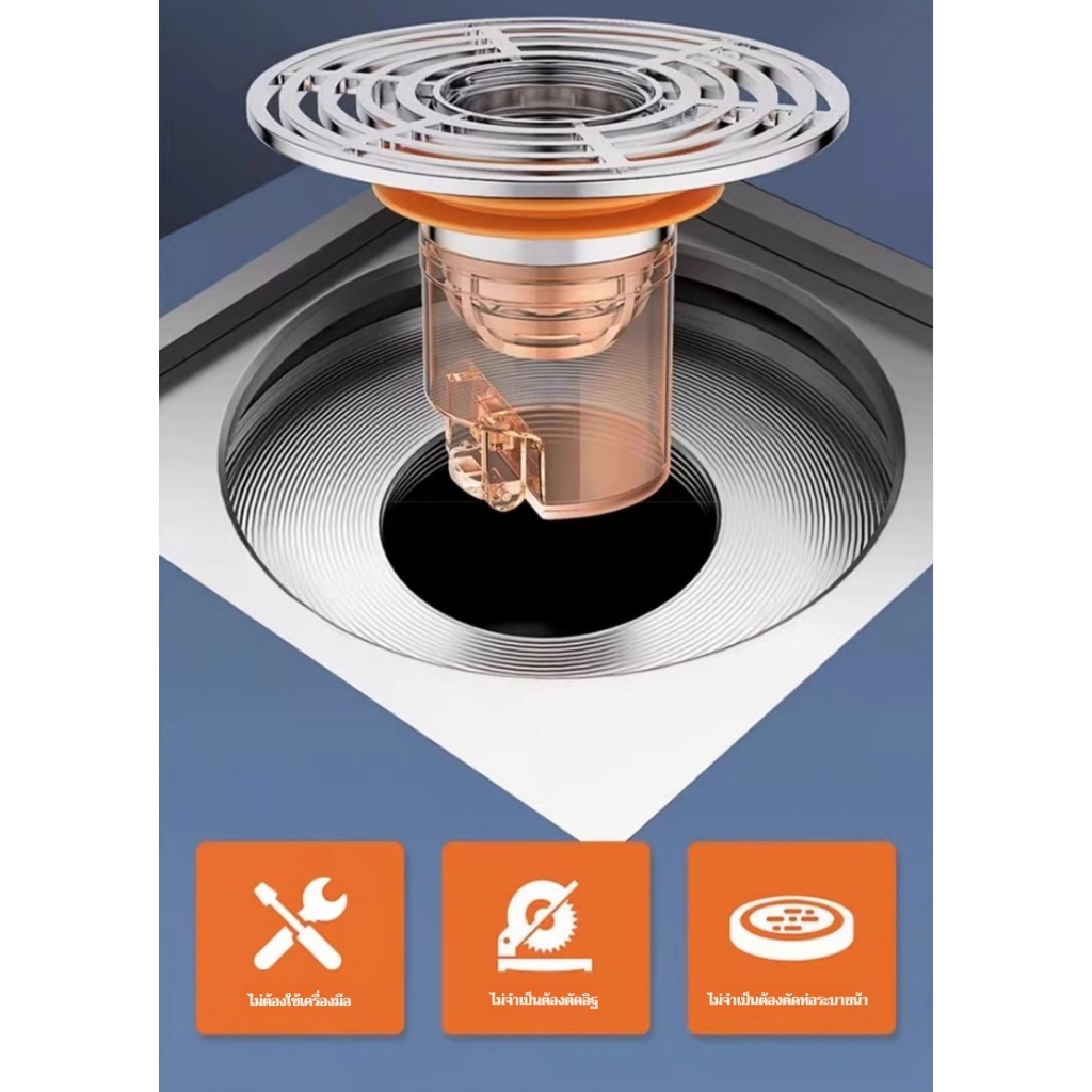 ฝาปิดท่อระบายน้ําในห้องน้ําระบายน้ํากันแมลงกรองชักโครกแบบถอดได้แกนท่อระบายน้ําพื้น - รูปที่ 3