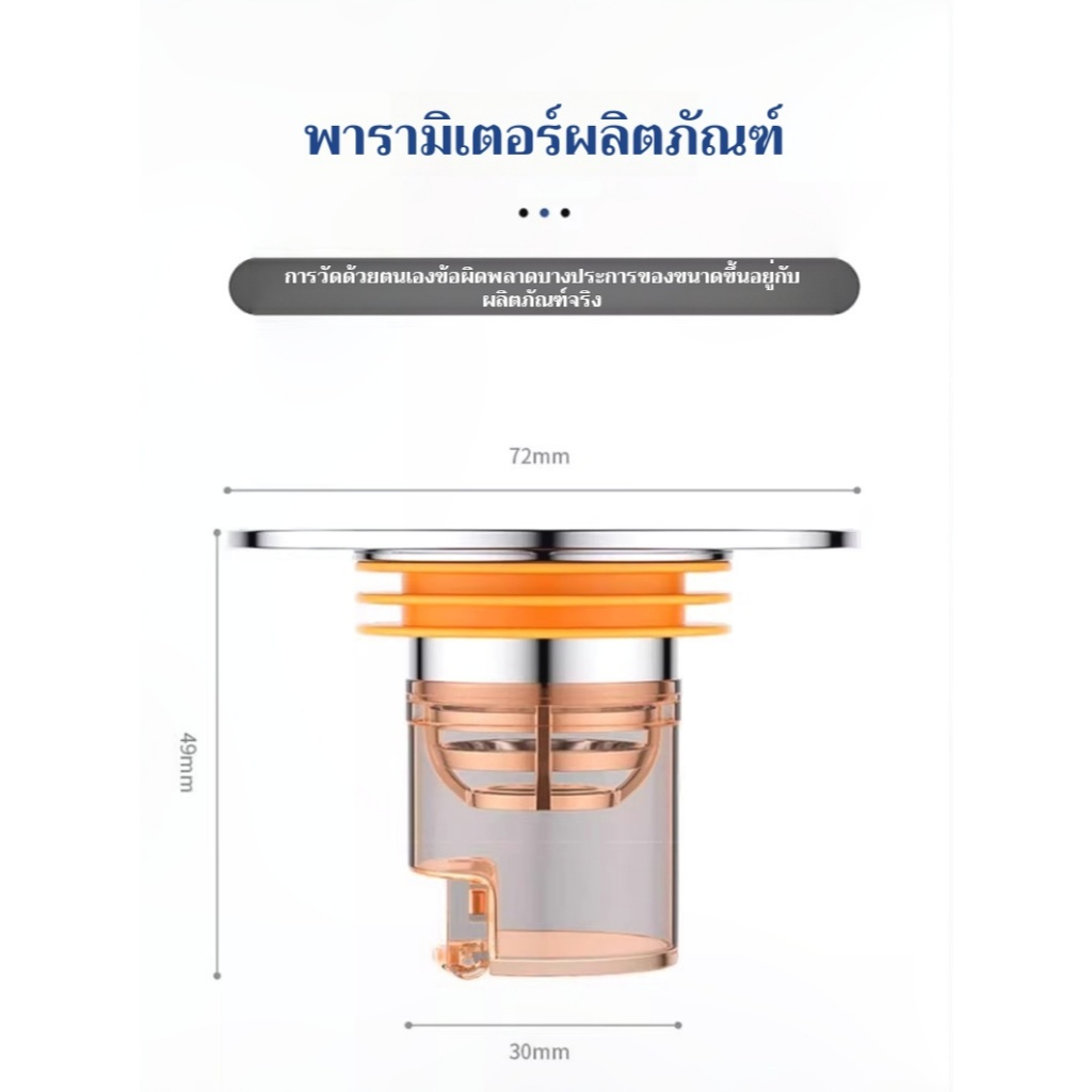 ฝาปิดท่อระบายน้ําในห้องน้ําระบายน้ํากันแมลงกรองชักโครกแบบถอดได้แกนท่อระบายน้ําพื้น - รูปที่ 6