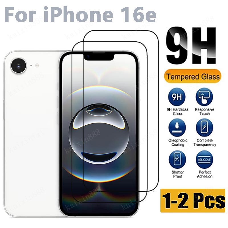 1-2 ชิ้นiPhone 16eกระจกนิรภัยป้องกันหน้าจอสําหรับiPhone SE 4 SE4 SE 2025 2022 2020 16 15 14 7 8 Plus