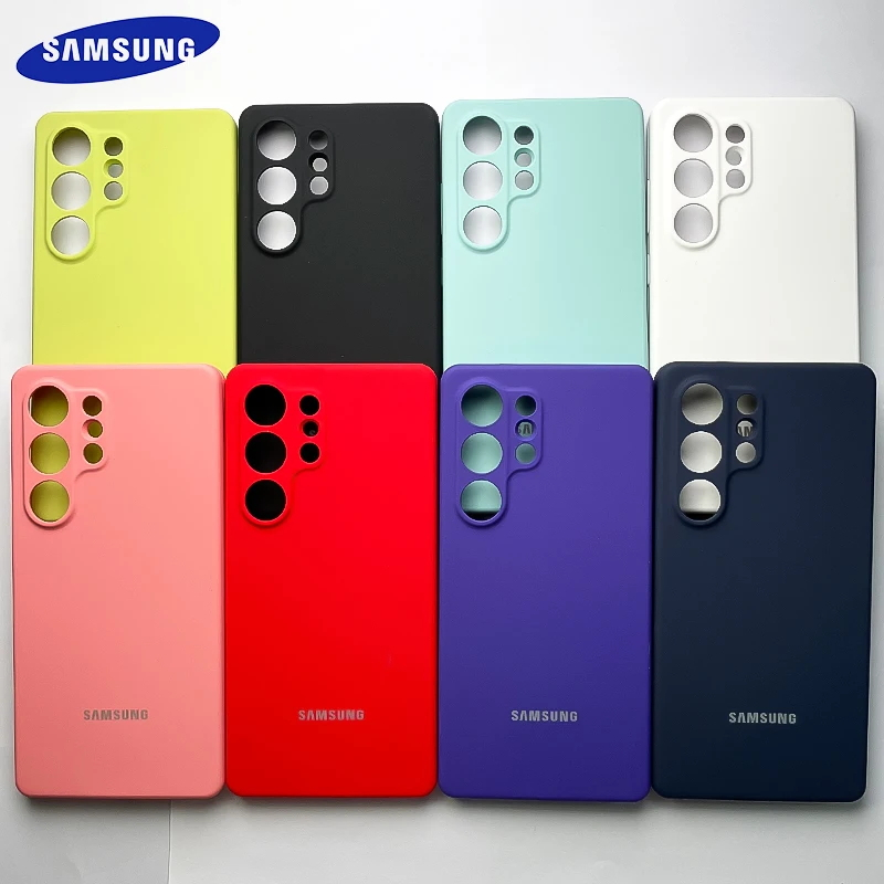Samsung Galaxy S25 S24 S23 Ultra Plus เคสโทรศัพท์ซิลิโคนเหลว Soft-Touch Silky Back ฝาครอบป้องกันแบบเต็ม