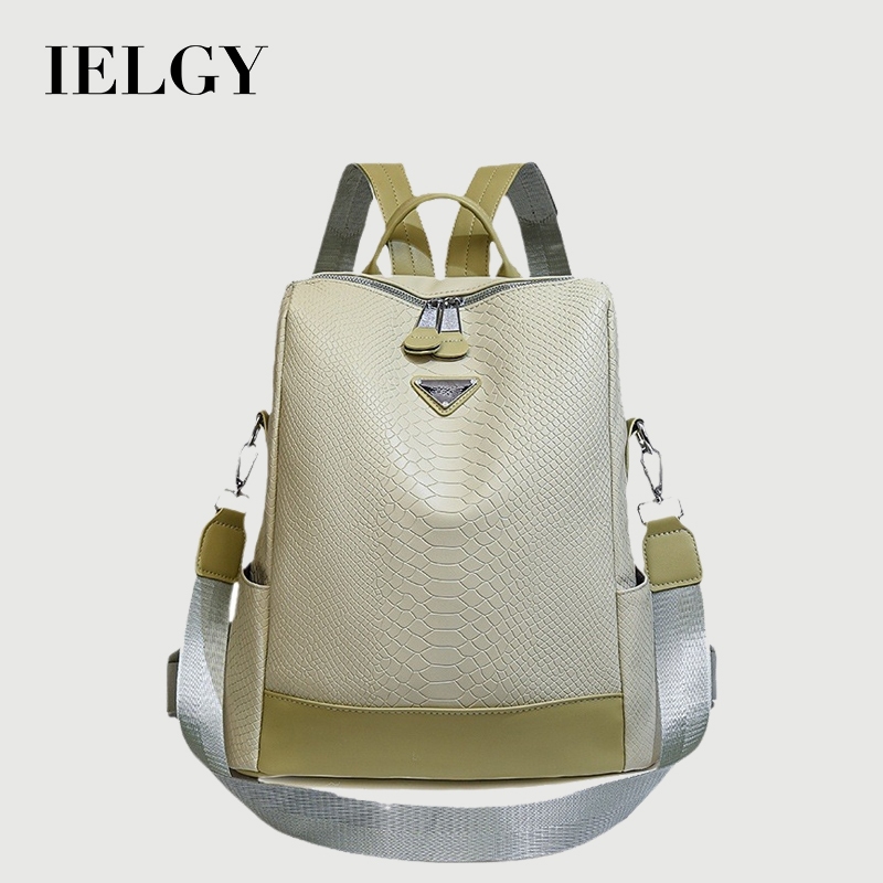 IELGY เกาหลีรุ่นสุภาพสตรีกระเป๋าเป้สะพายหลัง Retro แฟชั่นมัลติฟังก์ชั่หญิงกระเป๋าหนัง Commuter แฟชั่น All-Match กระเป๋าเป้สะพายหลัง