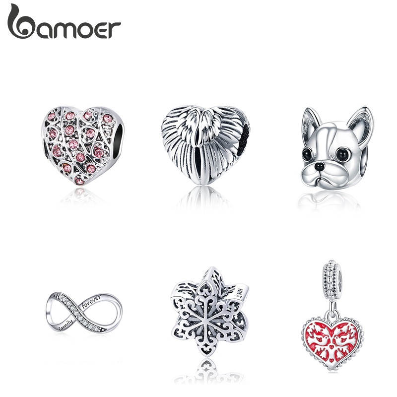 BAMOER สร้อยคอบามอสหัวใจออกแบบของขวัญเครื่องประดับ อิน สไตล์เกาหลีหรูหราสําหรับผู้หญิง