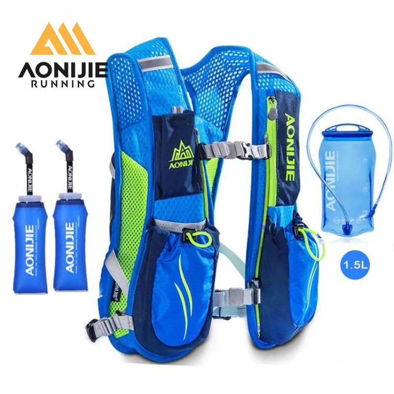 Aonijie E885 กระเป๋าเป้สะพายหลัง บรรทุกน้ำ สําหรับผู้ชาย และผู้หญิง เหมาะกับการวิ่ง 5.5 ลิตร