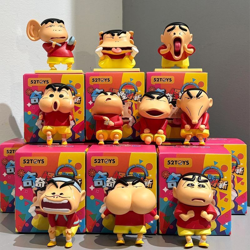 52toys Crayon Shinchan Comical Shinchan Series Action Figure Desktop Decorative Model Toy