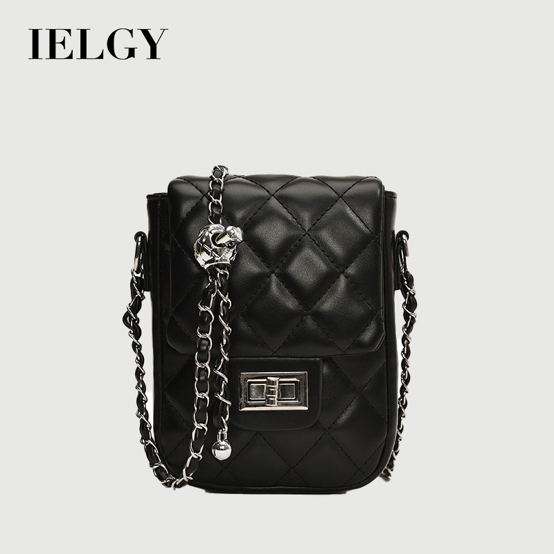 IELGY ฤดูร้อน Messenger กระเป๋าอินเทรนด์ High-End เพชรโซ่กระเป๋าโทรศัพท์มือถือ