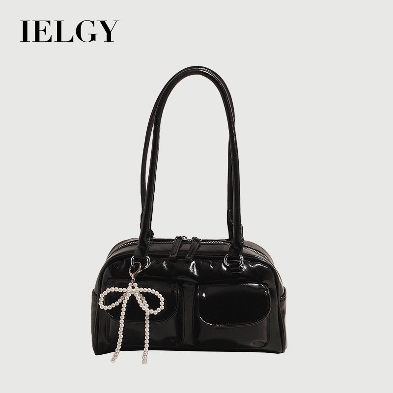IELGY เวอร์ชั่นเกาหลีอินเทรนด์ Underarm Bow Bag แฟชั่น All-Match One-Shoulder Casual Messen