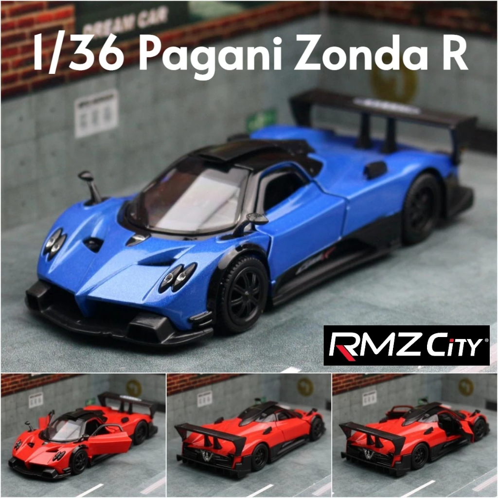 Rmz CITY 1/36 Pagani Zonda R Evolution จําลอง Die Cast รถรุ่น Diecast โลหะผสมโลหะ Miniature ดึงกลับคอลเลกชันของขวัญสําหรับชายเด็ก