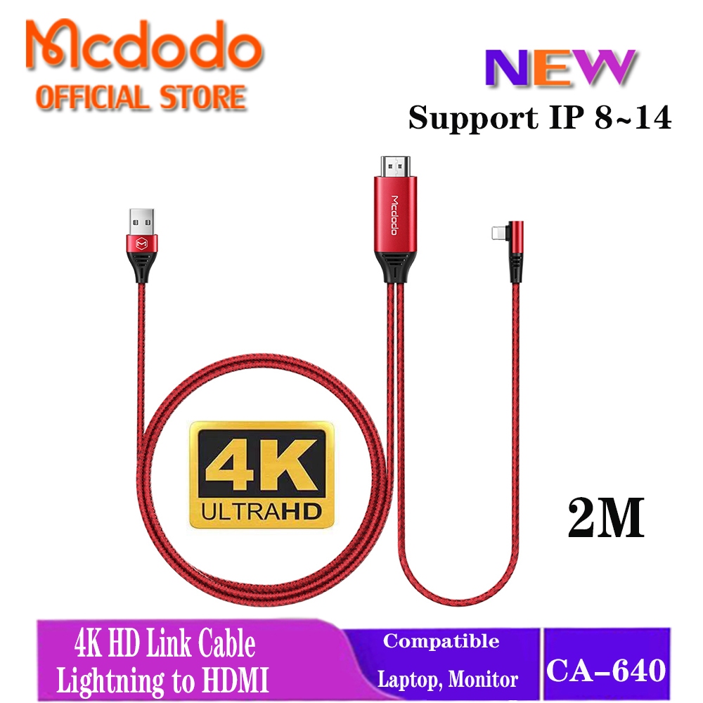 Mcdodo 4K HD Link สาย USB 3.1 Type C 100W Fast Charge สําหรับ iPhone 16 Pro Max 15 14 13 12 Xr 8 CA 