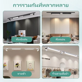 ไฟรางLed Track light 3สี ไฟแทรคไลท์ ไฟแต่งห้อง ไฟledเพดาน โคมไฟเพดาน ของแต่งร้าน หรับห้องนอนครัวตลาด
