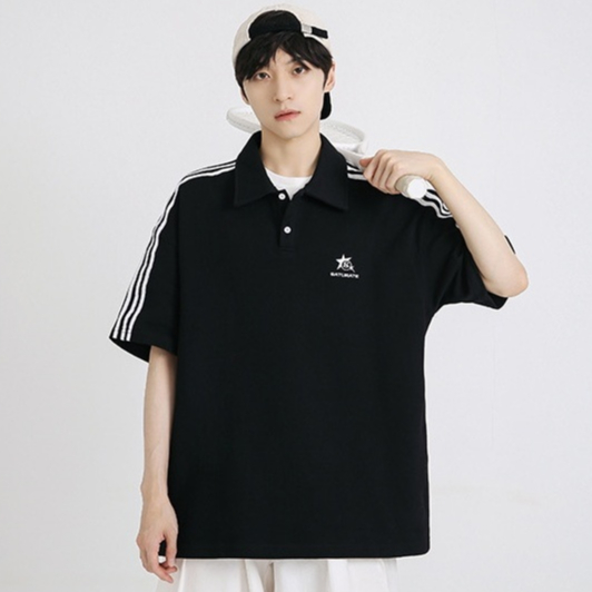 ProMan-เสื้อเชิ้ตโปโลปักผู้ชาย  เสื้อปก  ความเป็นปัจเจกบุคคล  มีเนื้อที่มาก  โจ๊กเกอร์