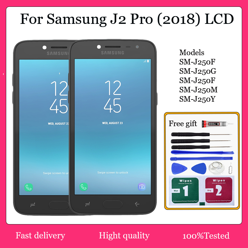 Original สําหรับ Samsung Galaxy J2 Pro 2018 J250 LCD SM-J250 Touch Screen Digitizer Assembly j2Pro J