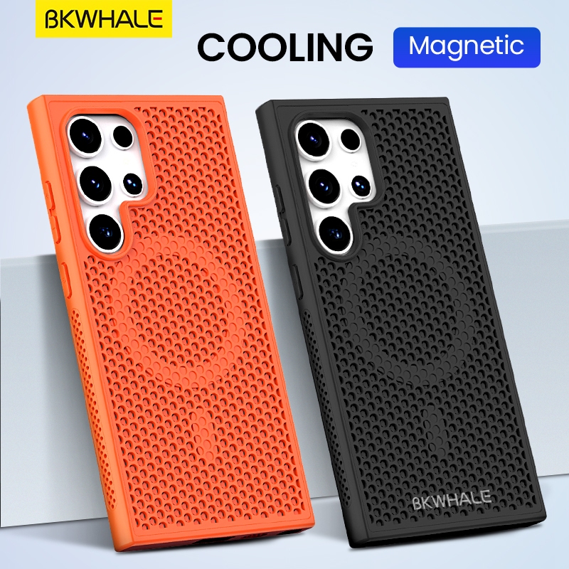 SAMSUNG BKWHALE Coolingเคสโทรศัพท์แม่เหล็กสําหรับSamsung Galaxy S26 S25 Ultra S24 Ultra S26+ S23 + S22 Ultra S25 + S24 Plus S25 + S24 + S23+ S22+ S23FE Anti Fallปกหลังนุ่ม