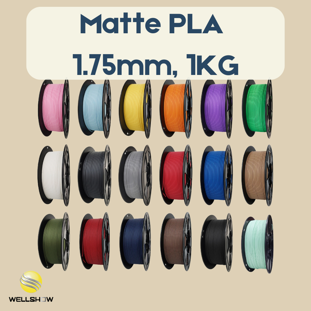 ลวดพิมพ์3มิติ Matte PLA 1.75 มม. 1 กก. ยี่ห้อ WELLSHOW ส่งจากไทย
