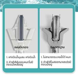BOSHUO ฟองน้ําถูพื้น, ไม้ถูพื้นขนาดใหญ่ในครัวเรือน, ห้องน้ําซักด้วยมือได้, ผ้าถูพื้นดูดซับหัวผ้าฝ้ายยางพับ