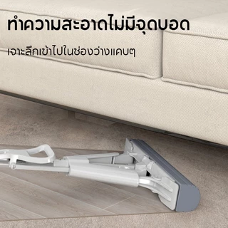 BOSHUO ฟองน้ําถูพื้น, ไม้ถูพื้นขนาดใหญ่ในครัวเรือน, ห้องน้ําซักด้วยมือได้, ผ้าถูพื้นดูดซับหัวผ้าฝ้ายยางพับ