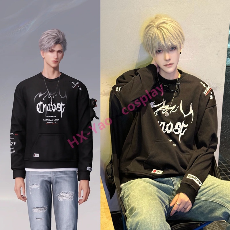 【HX-YAO】Love and Deepspace cosplay Rafayel Xavier Rebellious Play Cool Declaration เสื้อกันหนาวคอสเพ
