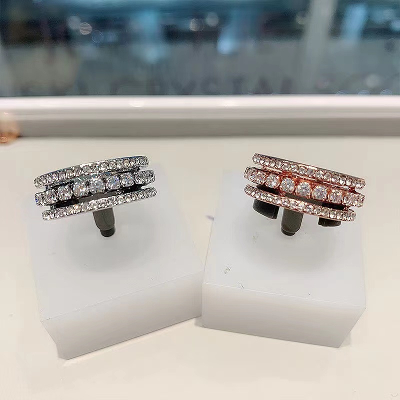 SWAROVSKI สวารอฟสกี้ (ใหม่)แฟชั่นผู้หญิงแหวน ส925เงินสเตอร์ลิงเพชรเต็มส่องแสงแหวนสามแหวนองค์ประกอบหญิงคริสตัลเปลี่ยนแหวนลูกปัดของขวัญวันวาเลนไทน์ของขวัญวัน ราคา ถูกที่สุด ดีลบีเคเค แกลเลอรีภาพที่ 3