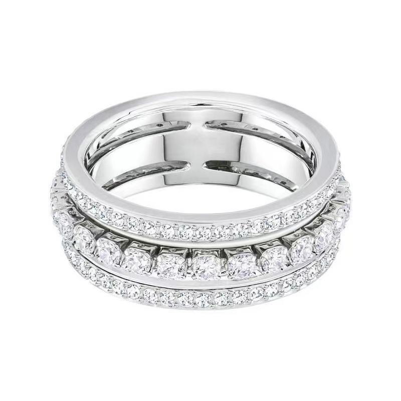SWAROVSKI สวารอฟสกี้ (ใหม่)แฟชั่นผู้หญิงแหวน ส925เงินสเตอร์ลิงเพชรเต็มส่องแสงแหวนสามแหวนองค์ประกอบหญิงคริสตัลเปลี่ยนแหวนลูกปัดของขวัญวันวาเลนไทน์ของขวัญวัน ราคา ถูกที่สุด ดีลบีเคเค แกลเลอรีภาพที่ 6