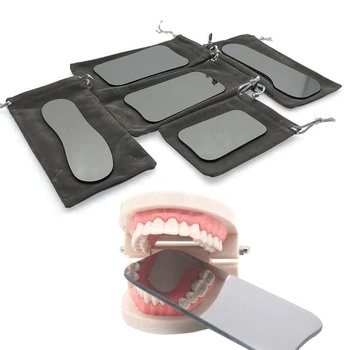 1 ชิ้น/5 ชิ้น/เซ็ตเครื่องมือทันตกรรมกระจก Intraoral Photographic ปากช่องปากกระจกกระจก Rhodium Occlusal 2-Side Reflector