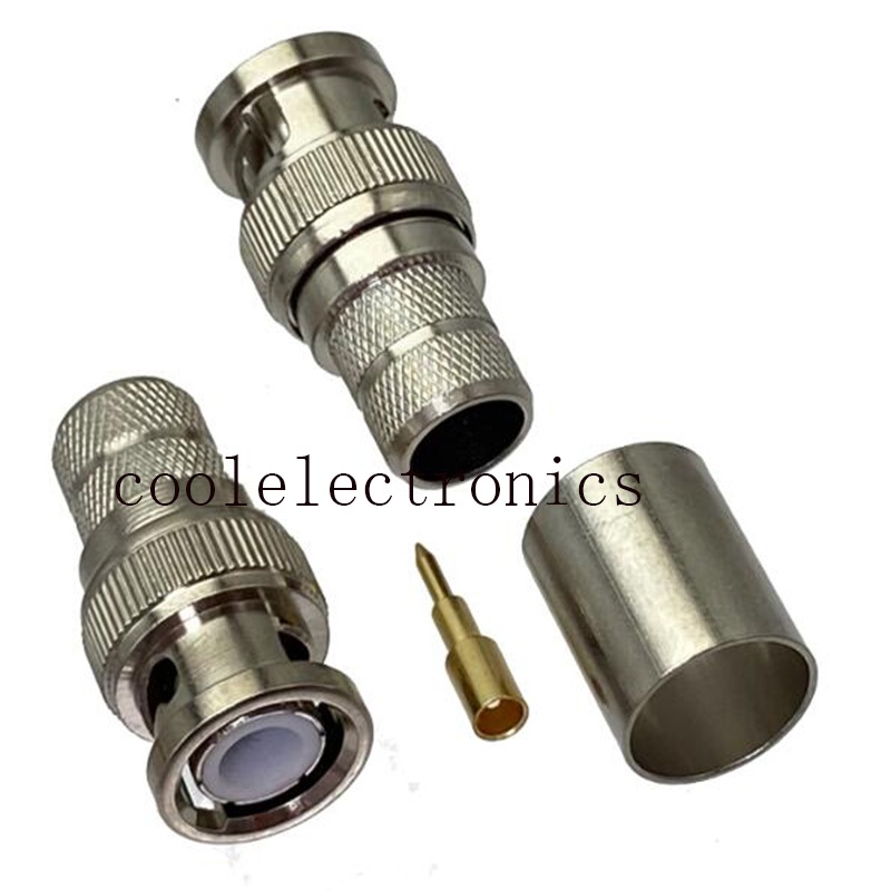 5pcs BNC ชายปลั๊ก Crimp Connector สําหรับ RG8 LMR400 RG213 RG165 RG393 Coaxial สายอะแดปเตอร์
