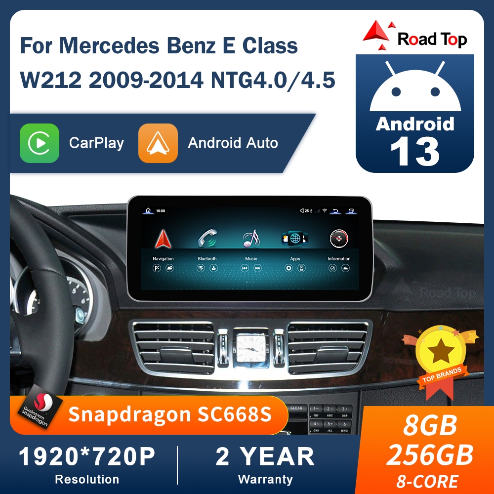 Android 13 เครื่องเล่นมัลติมีเดียรถยนต์สําหรับMercedes Benz E Class W212 2009-2014 NTG 4.0/4.5/4.7 ร