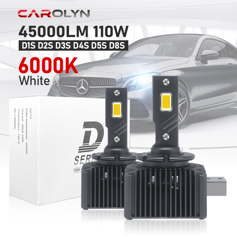 2pcs 48000LM D1S D3S ไฟหน้า 35W D2S D2R D4S D4R D5S D8S LED Canbus โคมไฟอัตโนมัติไฟ LED หลอดไฟสําหรั