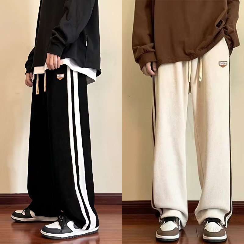 M&M กางเกงขายาวผู้ชาย รุ่นใหม่ ทรงตรง แบบหลวม สไตล์อเมริกัน สไตล์สปอร์ต