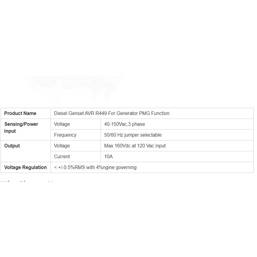 AVR R449 ตัวควบคุมแรงดันไฟฟ้าอัตโนมัติ 220V±1% สำหรับเครื่อง 20-80kVA - รูปที่ 3
